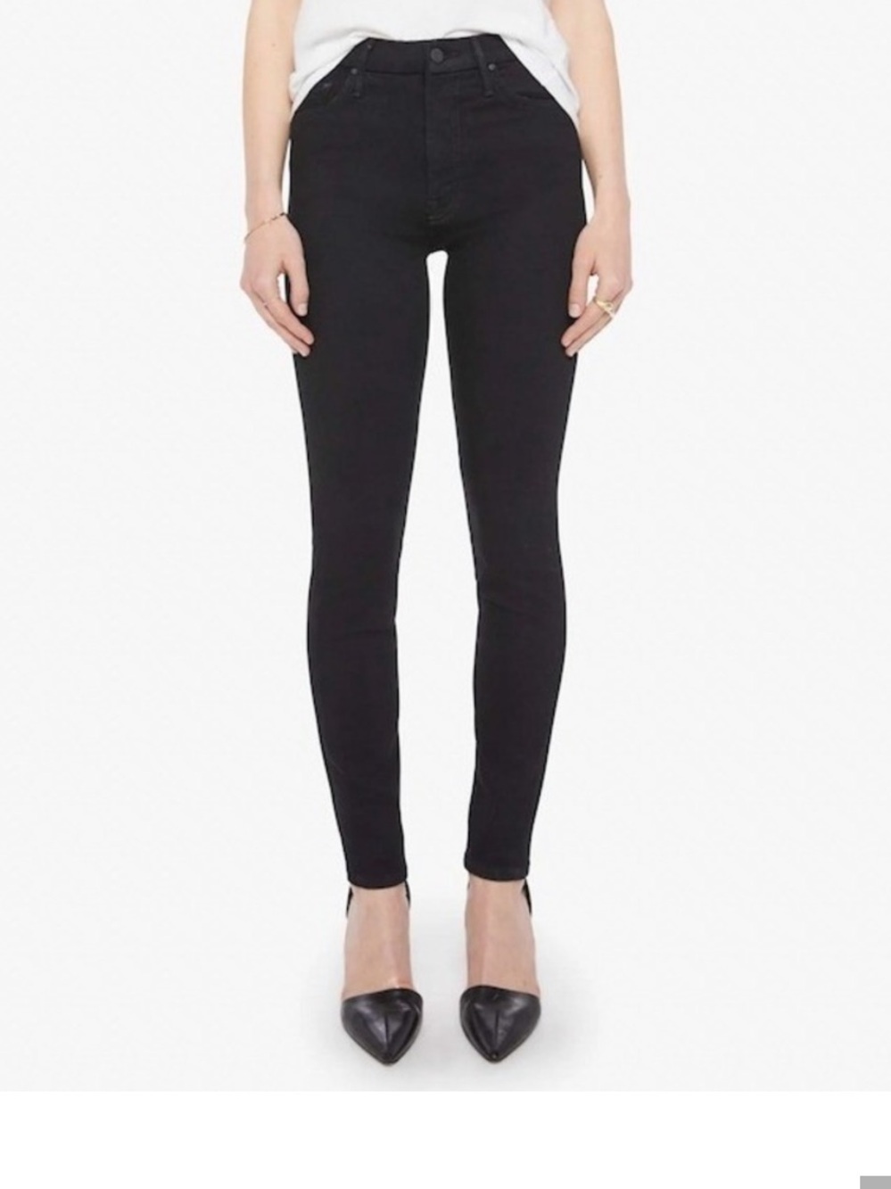 Mother High Waisted Looker Ankle Jeans Blackbird Womens Size 31